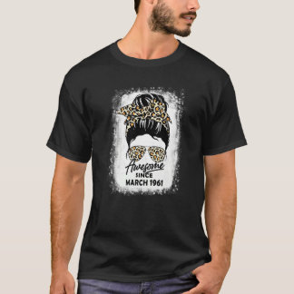 Camiseta Incrível Desde Março De 1961, 62 Anos Mensagem Bun