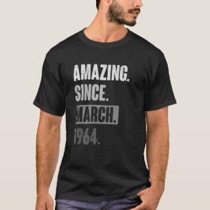 Camiseta Incrível desde março de 1964 Aniversário 59º Decor