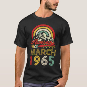 Camiseta Incrível Desde Março De 1965 58º Aniversário 58 An