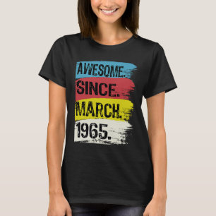 Camiseta Incrível desde março de 1965 Peixes Aries Zodiac 5