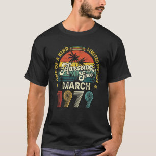Camiseta Incrível Desde Março De 1979 Vintage 43º Aniversár