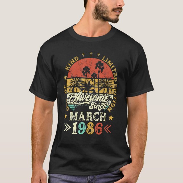 Camiseta Incrível Desde Março De 1986 Edição Limitada Uma D (Frente)