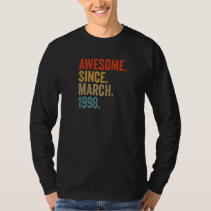 Camiseta Incrível desde março de 1998 24º Aniversário da Vi