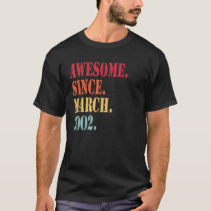 Camiseta Incrível Desde Março De 2002 Para Os 20 Anos De Id