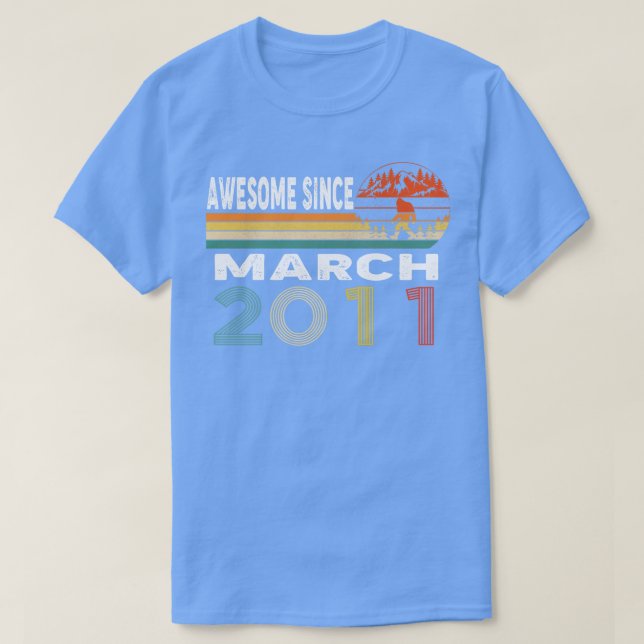 Camiseta Incrível Desde Março De 2011 (Frente do Design)