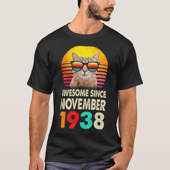Camiseta Incrível desde novembro de 1938 84º aniversário Ca (Frente)