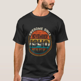 Camiseta Incrível Desde Novembro De 1940 80 Birthday Gift 8