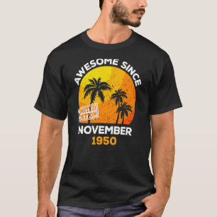 Camiseta Incrível desde novembro de 1950 Retro Men & Women