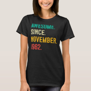 Camiseta Incrível desde novembro de 1962 60º aniversário 60