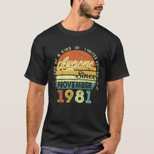 Camiseta Incrível Desde Novembro De 1981 aniversário de 4