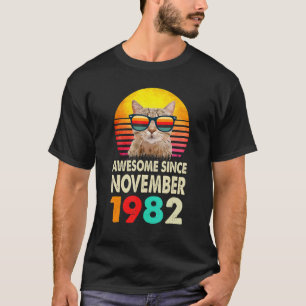 Camiseta Incrível Desde Novembro De 1982 aniversário de 40 