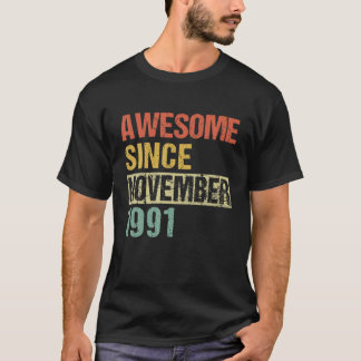 Camiseta Incrível desde novembro de 1991 aniversário de 30