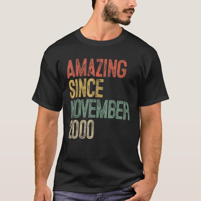 Camiseta Incrível Desde Novembro De 2000 20 Aniversário Pre (Frente)