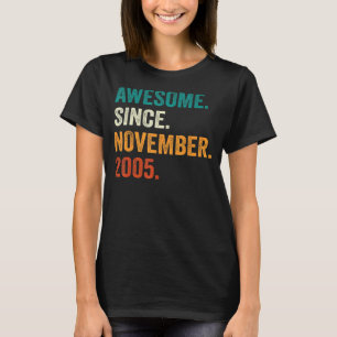 Camiseta Incrível desde novembro de 2005 17º aniversário 17