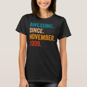 Camiseta Incrível Desde Novembro De 2009 13 Aniversário De