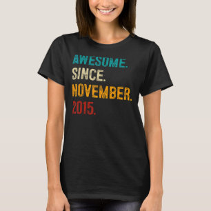 Camiseta Incrível Desde Novembro De 2015 7 Aniversário De 7