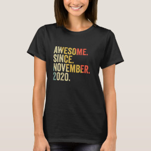 Camiseta Incrível Desde Novembro De 2020 segundo aniversári