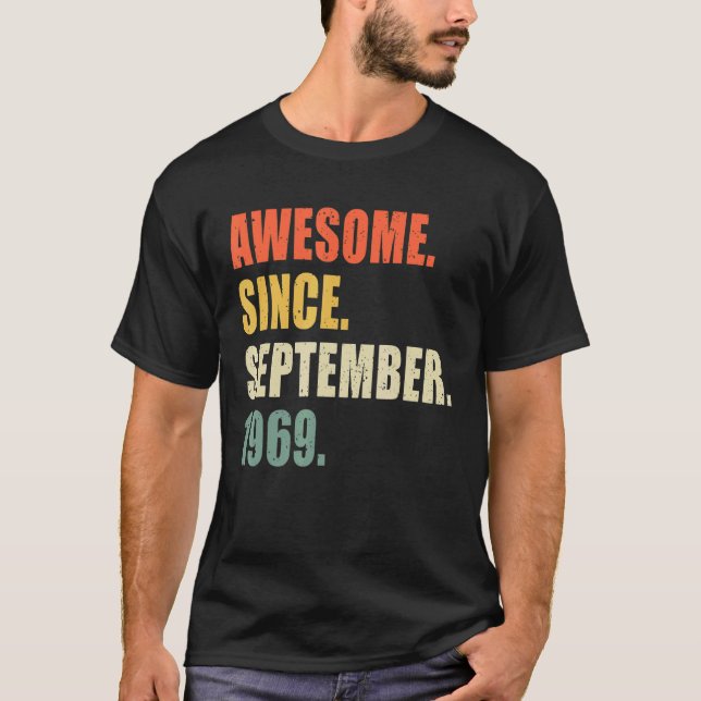 Camiseta Incrível Desde O Aniversário De 53 Anos, Em Setemb (Frente)