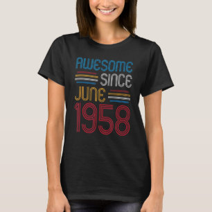 Camiseta Incrível Desde O Aniversário De 64 Anos De Junho D
