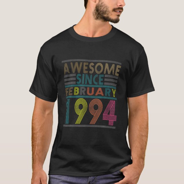 Camiseta Incrível Desde O Nascer De Fevereiro De 1994 Vinta (Frente)