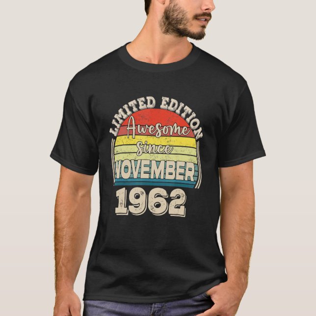 Camiseta Incrível desde o Nascer de novembro de 1962 no Pai (Frente)