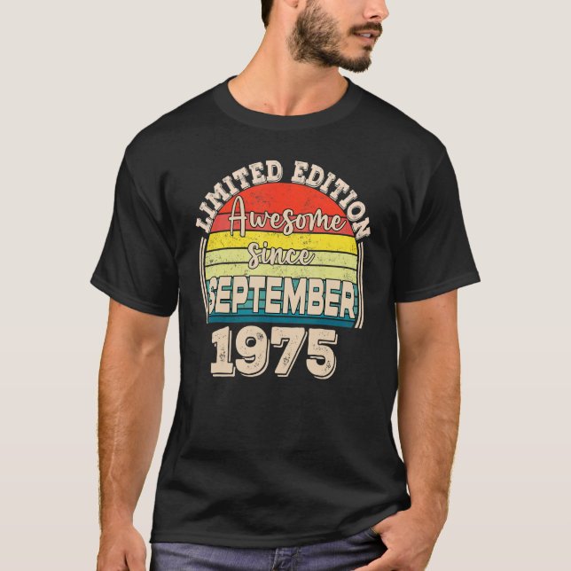 Camiseta Incrível desde o Nascer de setembro de 1975 em Pai (Frente)