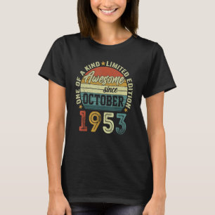 Camiseta Incrível Desde outubro de 1953 69 anos 69 anos