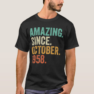 Camiseta Incrível desde outubro de 1958 64 anos 64 anos