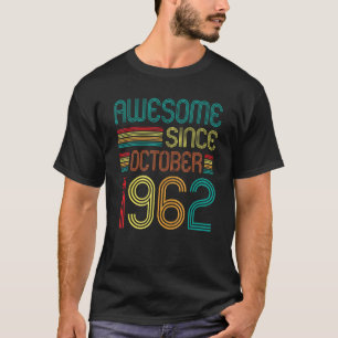 Camiseta Incrível desde outubro de 1962 60º aniversário Ret