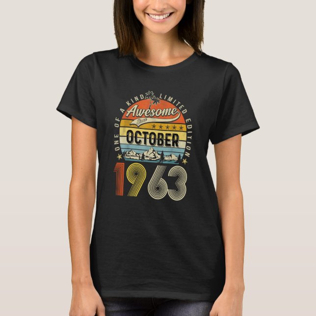 Camiseta Incrível Desde Outubro De 1963, 60 Anos (Frente)