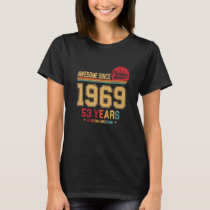 Camiseta Incrível Desde outubro de 1969, Vintage Retro 53rd