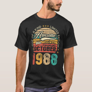 Camiseta Incrível desde outubro de 1988 34 anos 34 anos
