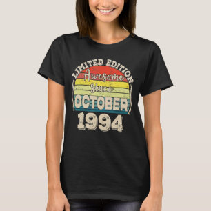 Camiseta Incrível desde outubro de 1994 Nascer em outubro P