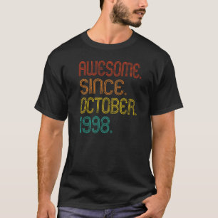 Camiseta Incrível desde outubro de 1998 Retro 24 Anos 24