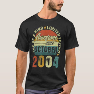 Camiseta Incrível Desde outubro de 2004 18 anos 18 anos