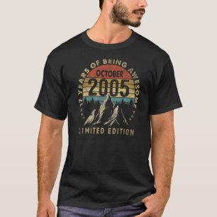 Camiseta Incrível Desde outubro de 2005 17 anos 17 anos