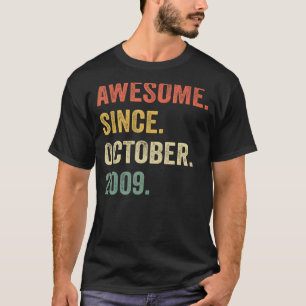 Camiseta Incrível Desde Outubro De 2009 13 Birthday 13 Anos