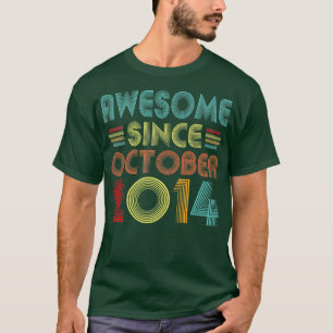 Camiseta Incrível desde outubro de 2014, 8 anos Vintage 8