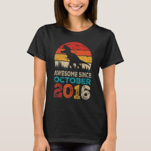 Camiseta Incrível Desde Outubro De 2016, 6 Birthday Boy Din