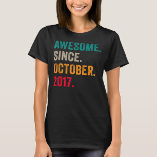 Camiseta Incrível Desde Outubro De 2017, Aniversário De 5 5
