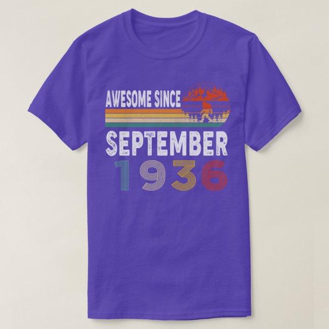 Camiseta Incrível Desde Setembro De 1936 (Frente do Design)