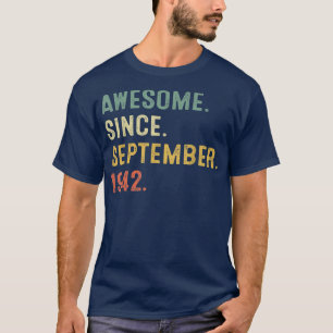Camiseta Incrível Desde setembro de 1942, 80 Birthday, Pres