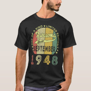 Camiseta Incrível Desde Setembro De 1948 74 Anos 74 Bi