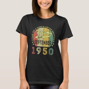 Camiseta Incrível Desde Setembro De 1950 72 Anos 72 Bi