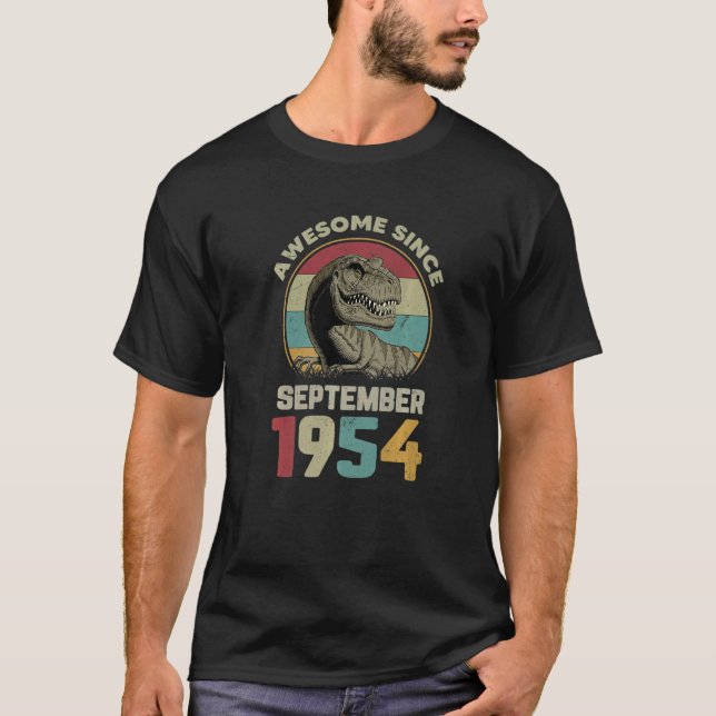 Camiseta Incrível desde setembro de 1954 68º aniversário Di (Frente)