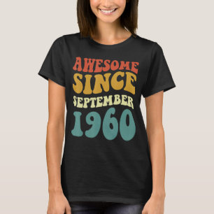 Camiseta Incrível Desde Setembro De 1960 Retro Groovy 62 An