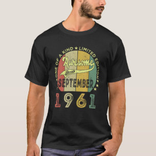 Camiseta Incrível Desde Setembro De 1961, 61 Anos De Idade,