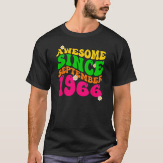 Camiseta Incrível Desde Setembro De 1966, Birthday Groovy R