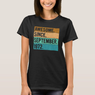 Camiseta Incrível Desde Setembro De 1972 50 Anos 50 Bi