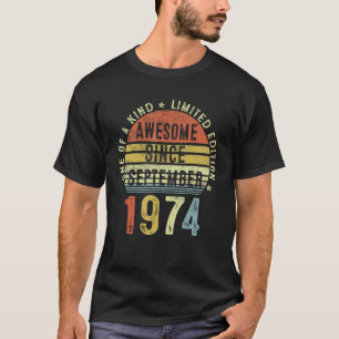 Camiseta Incrível Desde Setembro De 1974 48 Anos De Idade 4